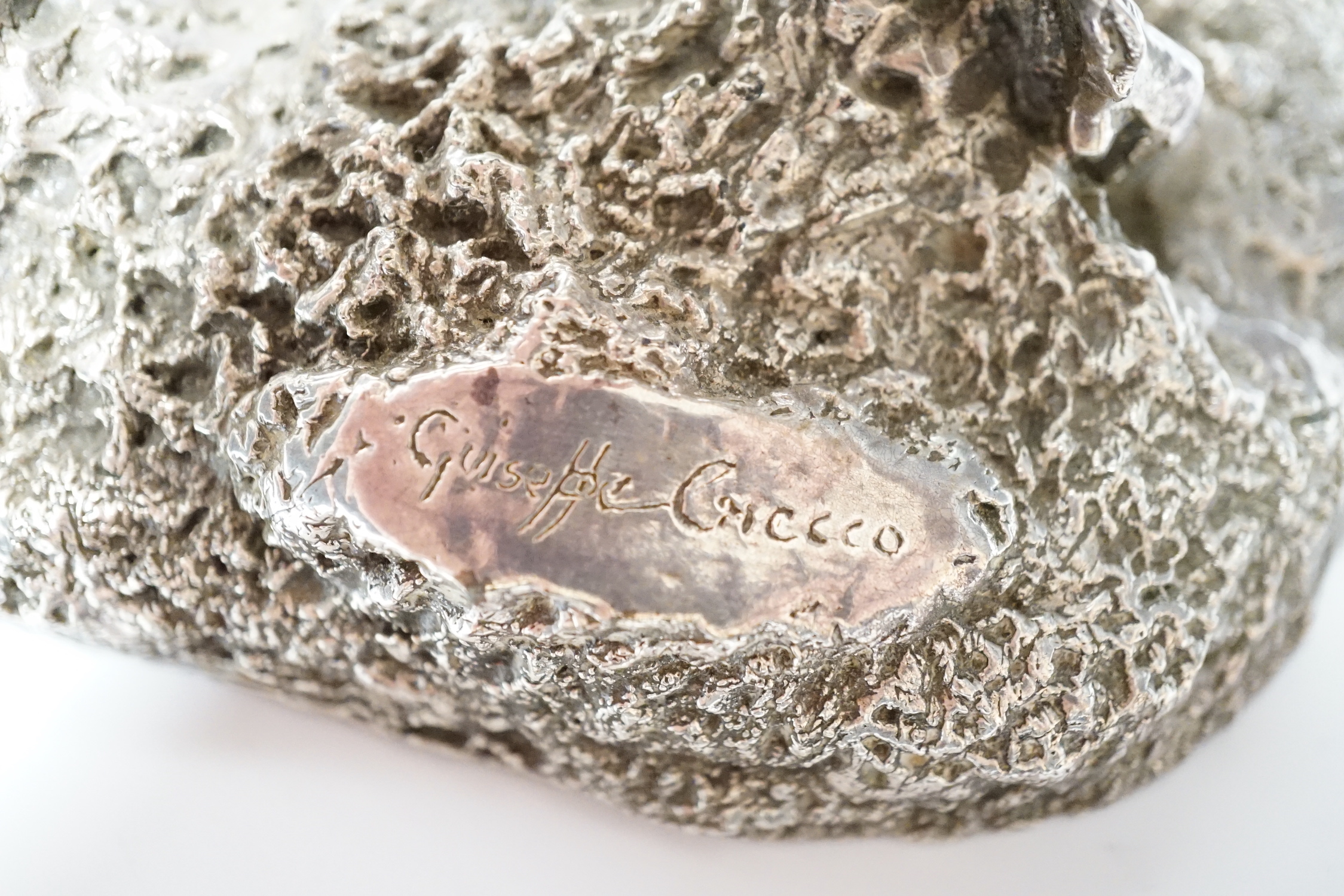 A modern filled silver model of an Irish Setter, by Camelot Silver Ltd, after Giuseppe Griecco?, Sheffield, 1998, length 31cm.